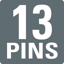 13 PINS